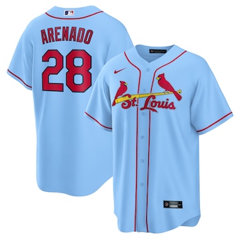 mens nike nolan arenado light blue st louis cardinals altern